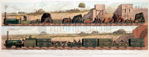 Travelling on the Liverpool & Manchester Railway  1831.