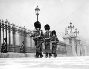 Coldstream Guards outside Buckingham Palace