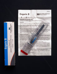 Hepatitis B prefilled disposable syringe  1993.