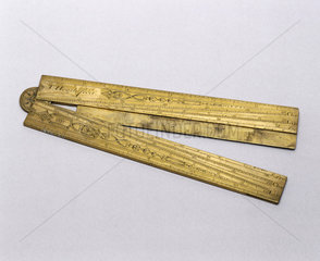 Six inch brass sector  1720-1753.