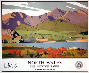 'North Wales - The Snowdon Range'  LMS poster  1923-1947.