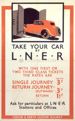 'Take Your Car by LNER'  LNER poster  1935.