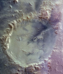 False-colour mosaic of Crater Galle on Mars  c 2004-2006.