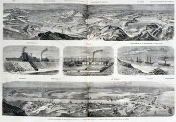 Views of the Suez Canal  Egypt  1867.