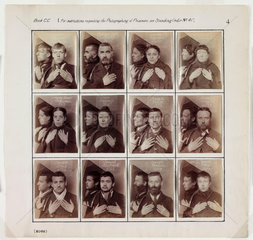 Photographs of prisoners  c 1880.