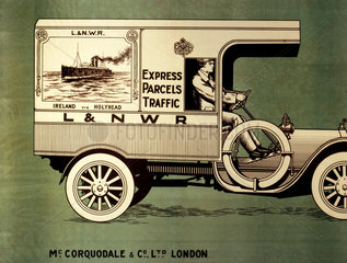 'Express Parcels Traffic'  L&NWR poster  1920.