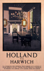 'Holland via Harwich’  LNER poster  1923-1947.
