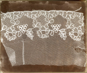 Lace sample  c 1842.