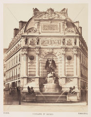 'Fontaine St Michel'  Paris  c 1865.