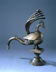 Brass incense burner  Indian  19th century.