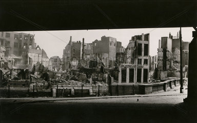 Blitz damage  Rotterdam  Second World War  May 1940.