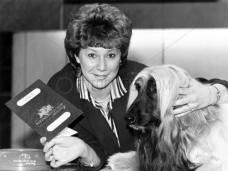 Afghan hound that flies on British Airways  June 1987.