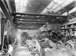 Locomotives at Horwich works  Lancashire  10 August 1926.