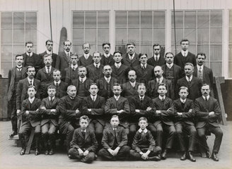 Office staff at Doncaster works  South Yorkshire  c 1916.