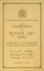 'Eighth Exhibition of Poster Art'  LNER poster  1930.