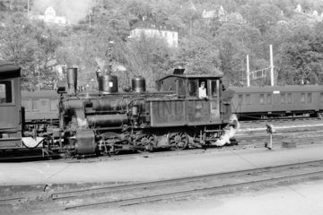 Class 25D locomotive at Bergen  Norway  1954.