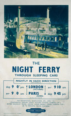 'The Night Ferry'  BR poster  1953.