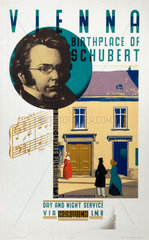 ‘Vienna  Birthplace of Schubert'  LNER poster  1931.