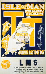‘Isle of Man’  LMS poster  1923-1947.