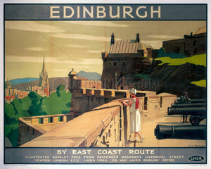 'Edinburgh by the East Coast Route'  LNER poster  1923-1947.