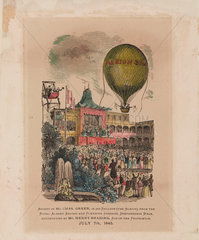 Green’s ascent in the ‘Albion’ balloon  7 July 1845.