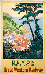 ‘Devon for Sunshine’  GWR poster  1923-1947.
