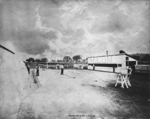 General view of Muybridge's experimental track  c 1881.