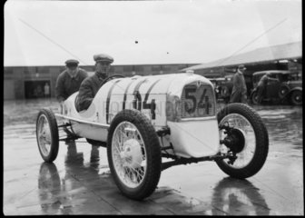 Racing car being pushed  Nurburgring  Germany  1931.