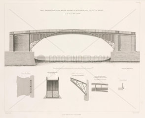 Iron bridge over the River Severn  Buildwas  Shropshire  1838.