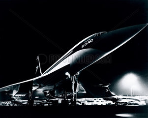 BOAC Concorde  London Heathrow Airport  1968.