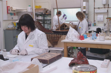 Conservators at work  Science Museum  London  2007.