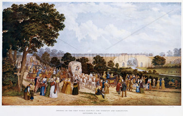 ‘Opening of the First Public Railway - the Stockton and Darlington’  1825.