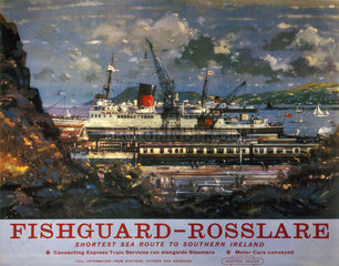 ‘Fishguard-Rosslare’  BR poster  1960.