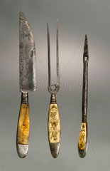 Knife  fork and steel. Europe  1551-1800.