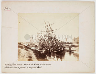'Looking Downstream: Part of The River At Low Water...'  1861