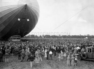 Crowds watch the landing of the Graf Zeppelin  Hanworth  18 August 1931.