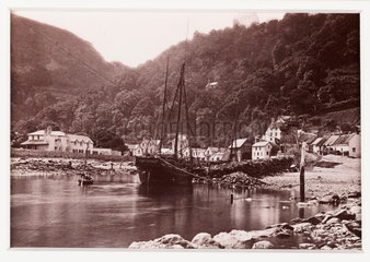 'Lynmouth  The Village From the Sea  No. 1'  c 1880.