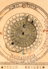 Ivory diptych sundial  1589.