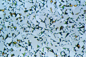 Tungsten carbide. Light micrograph in brigh