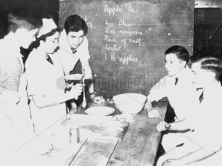 Domestic Science lesson  1 February 1939.