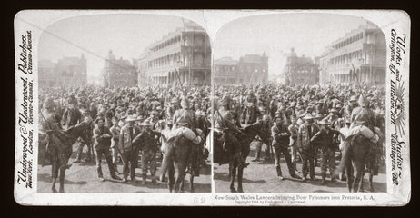 ‘Lancers Bringing Boer Prisoners into Pretoria  South Africa’  1901.