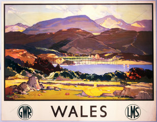 'Wales'  GWR and LMS poster  c 1930-1939.