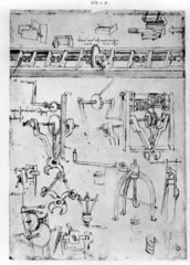 Design for tongs from Leonardo da Vinci’s notebooks  1470-1520.