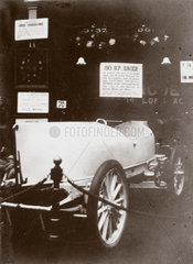 80 hp Mors Racer on the C S Rolls & Co stand at a trade fair  London  1903.