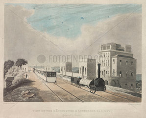 'View of the Manchester and Liverpool Railway'  19th century.