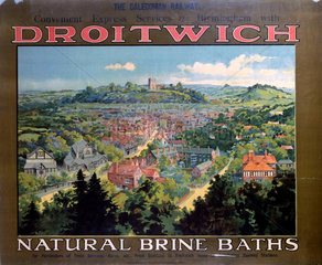 ‘Droitwich - Natural Brine Baths’  CR poster  1910.
