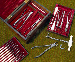 Set of dental instruments  English  c 1845.