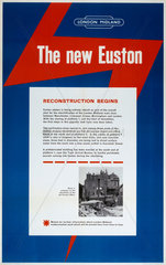 'The New Euston - Reconstruction Begins'  c 1960s.