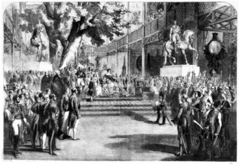 Queen Victoria opening the Great Exhibition  Hyde Park  1851.