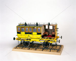 The 'Experience' railway coach  1834. Model